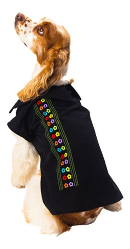 Guayabera Ejecutiva P/perro Bordada Negro Talla 00 Pet Pals