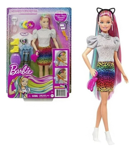 Muñeca Barbie Rainbow Leopard 30 cm Mattel Grn81