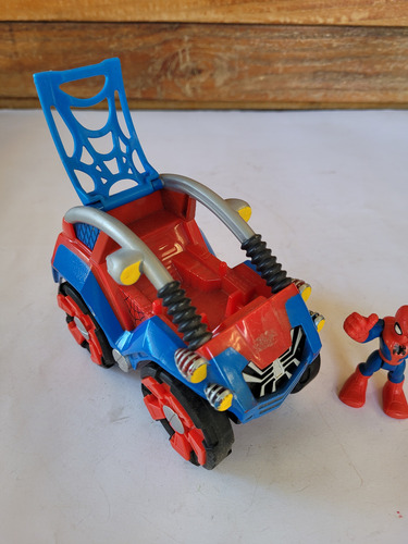 Spiderman Adventures Playskool Heroes Flip-out Stunt Buggy 3 (Usado)