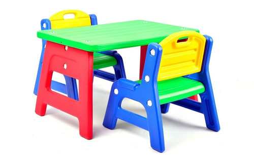 Imagen 4 de 10 de 2 Sillitas Mas Mesa Infantil Rodacross Pvc Irrompible Lanus