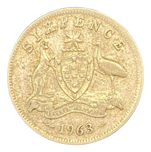 Australia - 6 Pence - Año 1963 - Km #58 - Plata .500