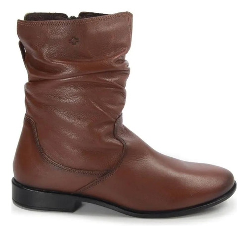 Bota Perlatto Casual Feminina Modelo Básico Cano Franzino
