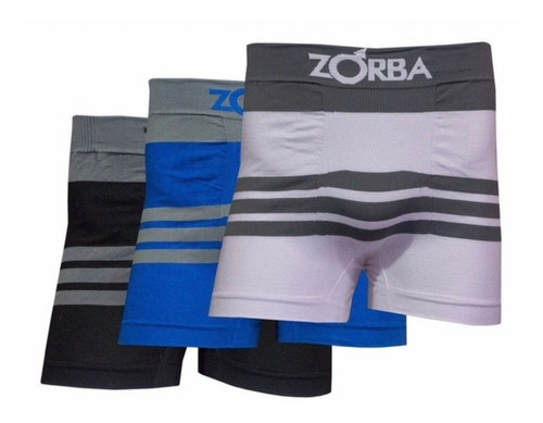 Pack X6 Zorba Boxer Sin Costura Liso/rayado Hombre Art 140