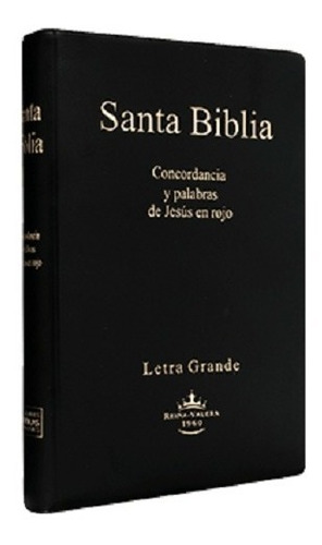 Imagen 2 de 5 de Biblia Rvr1960 Letra Grande Pasta Vinil Color Negro
