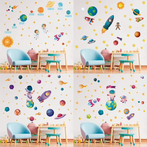 Vinilos Decorativos Infantiles Planetas Sol Galaxia Estrella