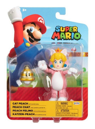 Super Mario Bros Figura Modelo Peach Felino 10 Cm Altura