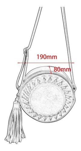 Imagen 6 de 6 de Primavera Verano Pequeño Tamaño Redondo Mujer Borla Bolso Su