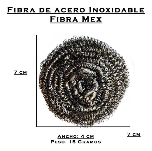 3 Tiras D Fibra D Acero Inoxidable Fibra Mex C 12 Pieza C/u