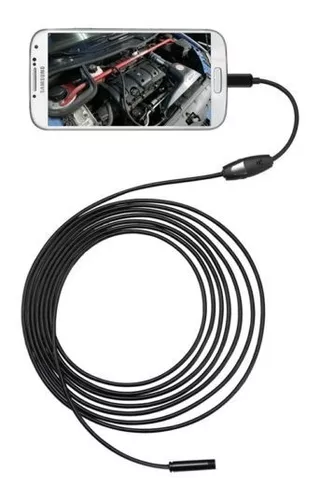 3T6B Cámara de inspección USB de serpiente, cámara endoscopio de 0.217 in  con 6 luces LED ajustables, 2.0 megapíxeles HD IP67 cámara de boroscopio
