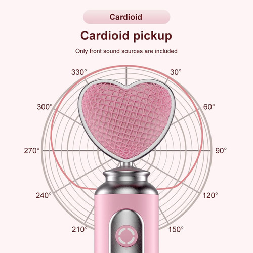 Kit De Micrófono Usb Es-520 Rosa Cardioide Para Pc Rosado
