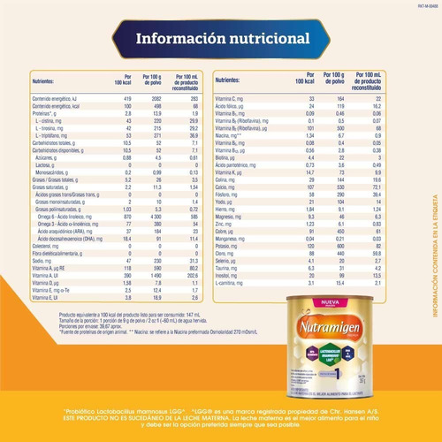 Fórmula Infantil Nutramigen Premium Con Lgg - 6 Latas 2.1 Kg