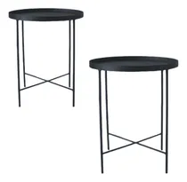 Comprar Mesa Redonda Ratona De Arrime Diseñada En Hierro Moderna Con Patas A Medida 2 Unidades 36cm Y 43cm Nicstore Areadeco 