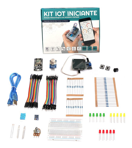 Kit Iniciante Iot Para Nodemcu Com Tutorial E + 100 Pcs Nf-e