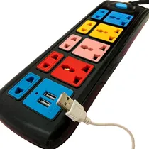 Comprar Alargue 3 Usb 9 Enchufes Interruptor Adaptador Zapatilla