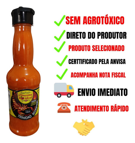 Molho De Pimenta Scorpion Extremamente Picancia Forte 150 Ml