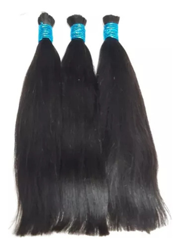 Cabelo Humano Natural 65cm Liso Leve Ondulado 150g Castanho Castanho