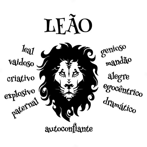 Adesivo 75x66cm - Leão Leo Signos Do Zodíaco Signs Personali