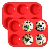 Comprar Pack X2 Moldes Cupcake Moldes Silicona Molde 6 Cavid Muffin Molde Para Queque Moldes De Silicona Reposteria Molde Queque Moldes De Silicona Para Horno Molde Cupcakes Moldes Magdalena Pasteleriuscl