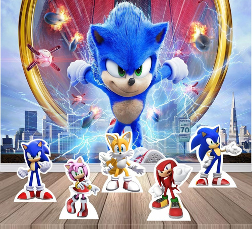 Kit Decoração De Festa Sonic Displays E Painel - Md02