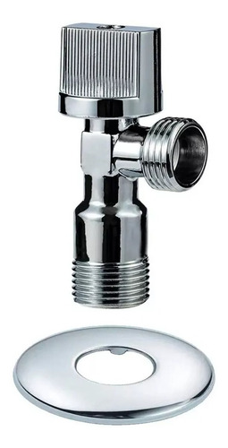 Llave Wc Angular Cromada C/flange 1/2 He X 1/2 He