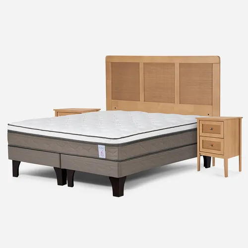 Rosen Cama New Style 6 De 2 Plazas Bd Con Muebles Charles