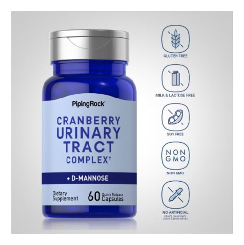 Cranberry D-manose Cayene Pepper 60 Cápsulas
