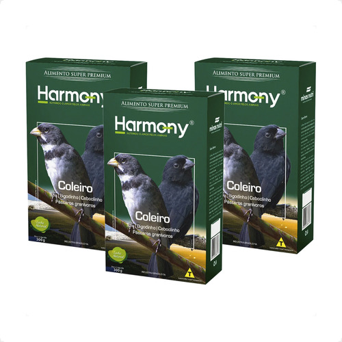 3 Harmony Birds Coleiro Linha Natural Super Premium - 300 G