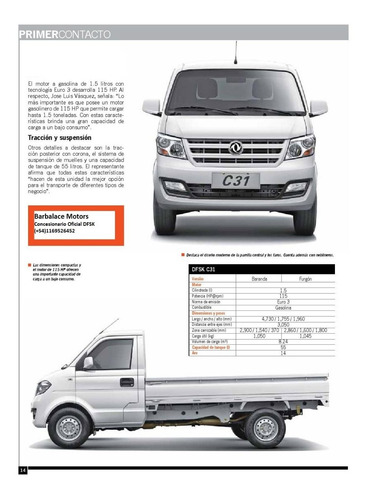 Dfsk C31 1.5 Truck Cab Simple 2019
