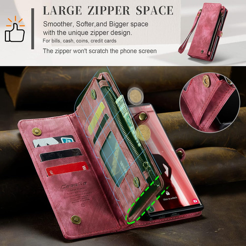 B Funda De Piel Con Tapa For Samsung Galaxy S22 Ultra