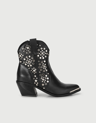 Botas Isadore. De Cuero, Damas, Viamo, Negro Y Hueso