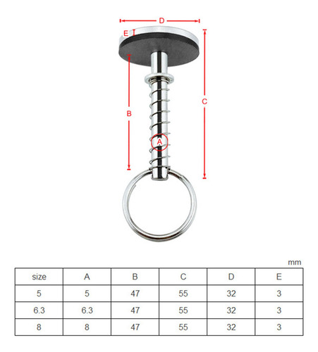 Botón De Extracción De La Cubierta De La Escotilla 5 Mm