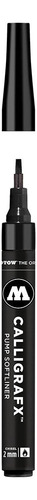 Calligrafx Pump Softlinerdor Permanente Negro De Punta CHISEL, 1 PIEZA