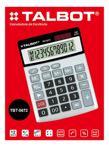 Calculadora Talbot De Escritorio 12 Digitos 5672
