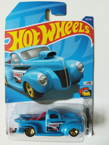 Hot Wheels 40 Ford Pickup Camioneta Drag Strip 1/10 Azul Ca4
