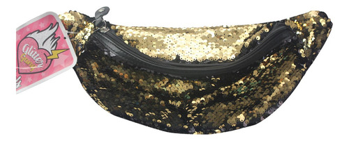 Pochete Feminina Paetê Clio Cg2363 Cor Preto/dourado