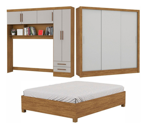 Guarda-roupa Casal Modulado 5 Portas Com Cama Santiago 3