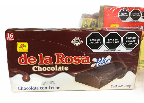 Chocolate Con Leche De La Rosa 16 Pzas