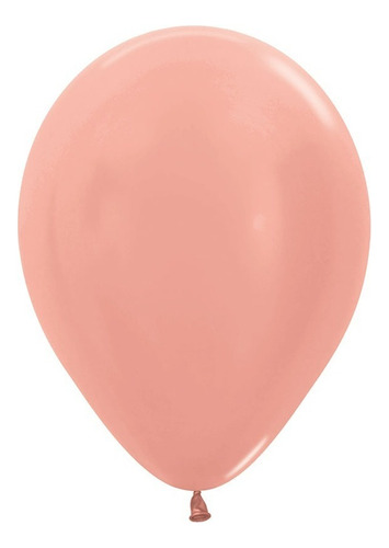 Globo R 9 Metal X 50 Unidades - Sempertex Color Dorado Rosa