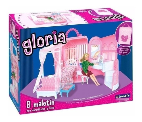 Gloria Maletin Con Dormitorio Y Baño Para Barbies