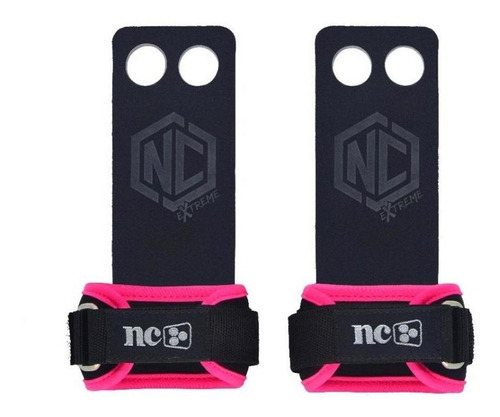 Luvas Grip Cross Pull Up Couro Protetor Palmar 2 Furos Nc Cor Rosa Tamanho G