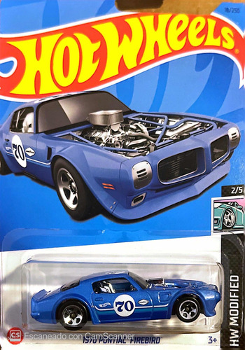 Hotwheels 1970 Pontiac Firebird Azul