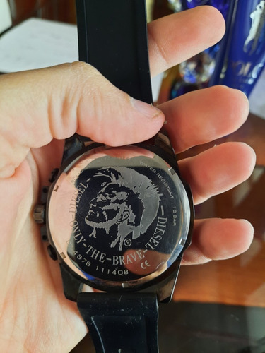 Relógio Diesel Preto Pulseira Borracha Original