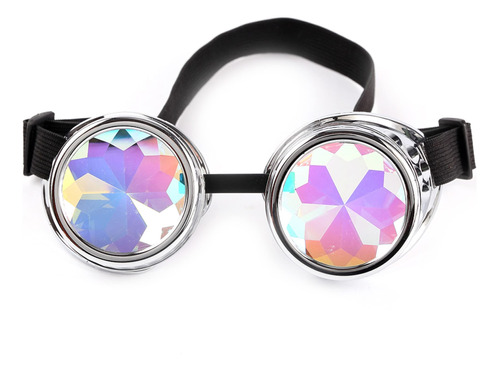 Kaleidoscope Steampunk Rave Anteojos Gafas Con Lentes De Vid