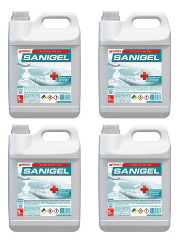 Detergente Sanitizante Alc Gel X4 Unidades Aprob. Anmat