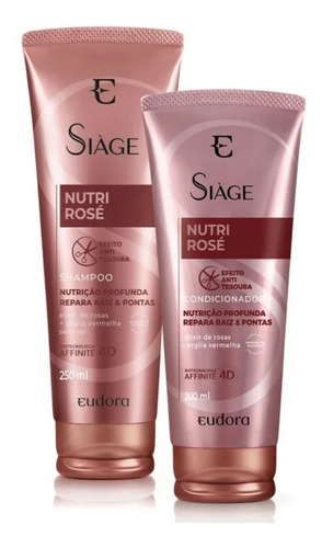  Kit Eudora Siage Nutri Rose Shampoo + Condicionador 200ml