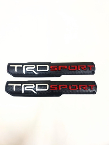 2 Emblemas Toyota Tacoma Tundra 4runner Trd Sport Gris/rojo