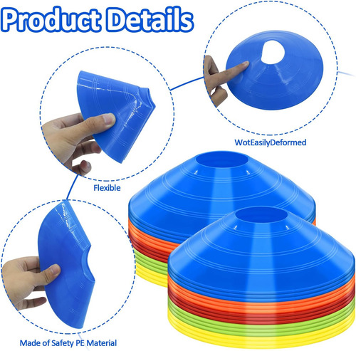 Conos De Disco Jyongmer 100 Pcs Conos De Entrenamiento Conos
