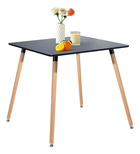 Mesa De Comedor Cuadrada De 31.5 Pulgadas Para 2-4 Personas,