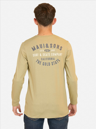 Polera Ml Shoreline Drift Café Infantil Maui And Sons