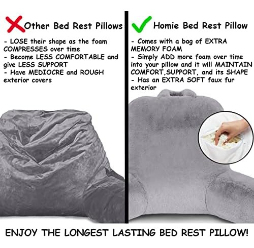 Reading Pillow With Reading Light And Wrist Support, Ha...